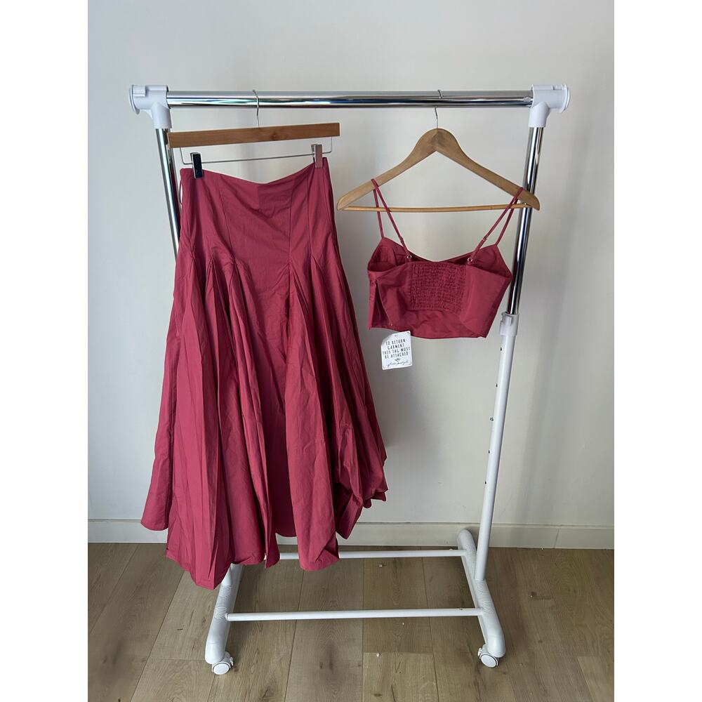 NWT Free People Mya 2 Piece Fushia Set Size 4 - Picture 3 of 8